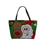 Santa and Rudolph selfie  Shoulder Handbags Front