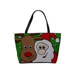 Santa and Rudolph selfie  Shoulder Handbags Back