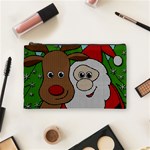 Santa and Rudolph selfie  Cosmetic Bag (Medium)  Front