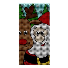 Santa and Rudolph selfie  Shower Curtain 36  x 72  (Stall) 