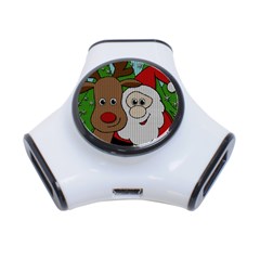 Santa and Rudolph selfie  3-Port USB Hub