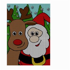 Santa and Rudolph selfie  Large Garden Flag (Two Sides)