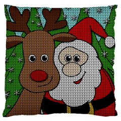 Santa and Rudolph selfie  Large Cushion Case (One Side)