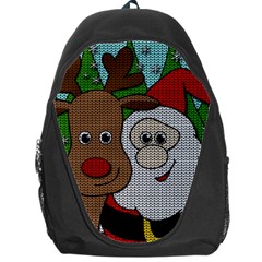 Santa and Rudolph selfie  Backpack Bag