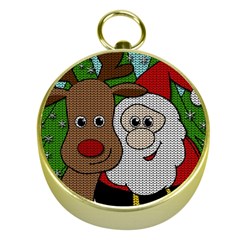 Santa and Rudolph selfie  Gold Compasses