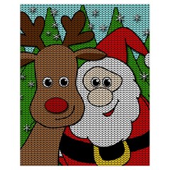 Santa and Rudolph selfie  Drawstring Bag (Small)