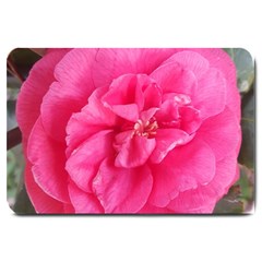 Pink Flower Japanese Tea Rose Floral Design Large Doormat  by yoursparklingshop