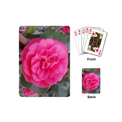 Pink Flower Japanese Tea Rose Floral Design Playing Cards (mini)  by yoursparklingshop