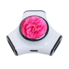 Pink Flower Japanese Tea Rose Floral Design 3-port Usb Hub by yoursparklingshop