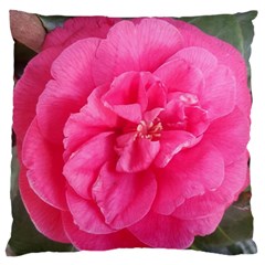 Pink Flower Japanese Tea Rose Floral Design Large Cushion Case (two Sides) by yoursparklingshop