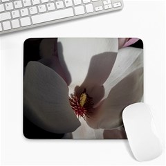 Magnolia Floral Flower Pink White Large Mousepads by yoursparklingshop