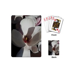 Magnolia Floral Flower Pink White Playing Cards (mini)  by yoursparklingshop