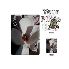 Magnolia Floral Flower Pink White Playing Cards 54 (mini)  by yoursparklingshop