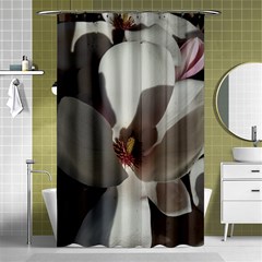 Magnolia Floral Flower Pink White Shower Curtain 48  X 72  (small)  by yoursparklingshop