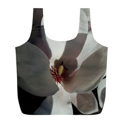 Magnolia Floral Flower Pink White Full Print Recycle Bags (l)  by yoursparklingshop