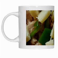 Cheese And Peppers Green Yellow Funny Design White Mugs by yoursparklingshop