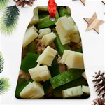 Cheese and Peppers Green Yellow Funny Design Ornament (Bell) Front