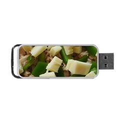 Cheese And Peppers Green Yellow Funny Design Portable Usb Flash (one Side) by yoursparklingshop