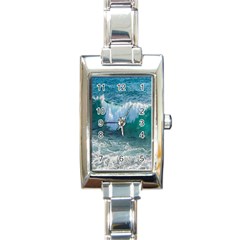 Awesome Wave Ocean Photography Rectangle Italian Charm Watch by yoursparklingshop