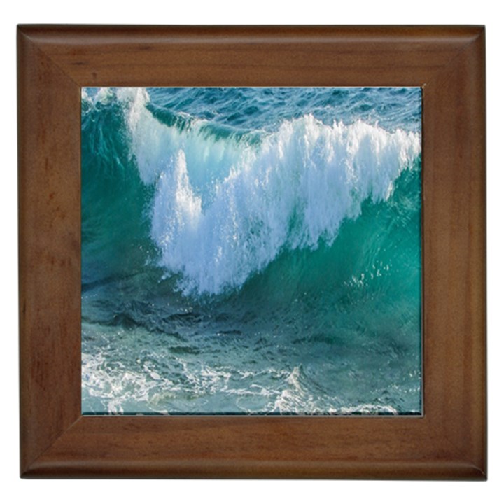 Awesome Wave Ocean Photography Framed Tiles