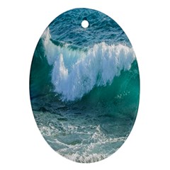 Awesome Wave Ocean Photography Ornament (oval) by yoursparklingshop