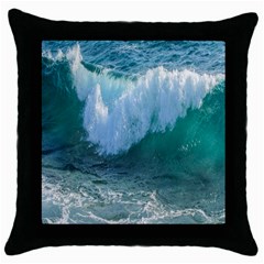 Awesome Wave Ocean Photography Throw Pillow Case (black) by yoursparklingshop