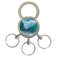 Awesome Wave Ocean Photography 3-ring Key Chains by yoursparklingshop