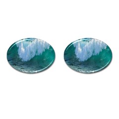 Awesome Wave Ocean Photography Cufflinks (oval) by yoursparklingshop