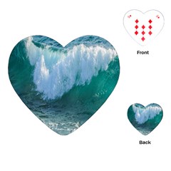 Awesome Wave Ocean Photography Playing Cards (heart)  by yoursparklingshop