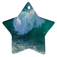 Awesome Wave Ocean Photography Star Ornament (two Sides) by yoursparklingshop