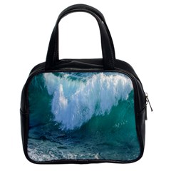 Awesome Wave Ocean Photography Classic Handbags (2 Sides) by yoursparklingshop