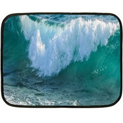 Awesome Wave Ocean Photography Double Sided Fleece Blanket (mini)  by yoursparklingshop