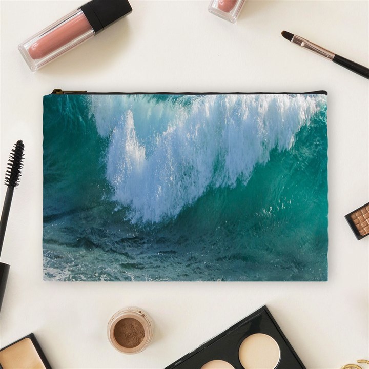 Awesome Wave Ocean Photography Cosmetic Bag (Large) 