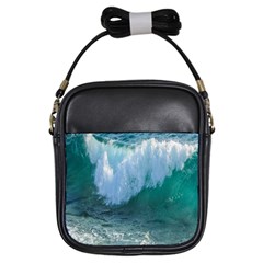 Awesome Wave Ocean Photography Girls Sling Bags by yoursparklingshop