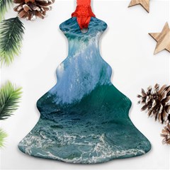 Awesome Wave Ocean Photography Ornament (christmas Tree)  by yoursparklingshop