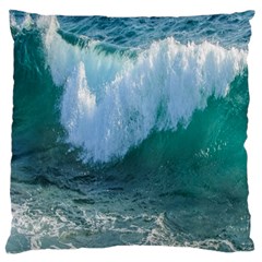 Awesome Wave Ocean Photography Large Cushion Case (two Sides) by yoursparklingshop