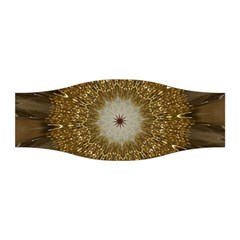 Elegant Festive Golden Brown Kaleidoscope Flower Design Stretchable Headband by yoursparklingshop