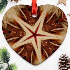 Spaghetti Italian Pasta Kaleidoscope Funny Food Star Design Ornament (heart)