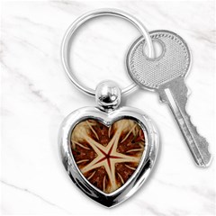 Spaghetti Italian Pasta Kaleidoscope Funny Food Star Design Key Chains (heart)  by yoursparklingshop