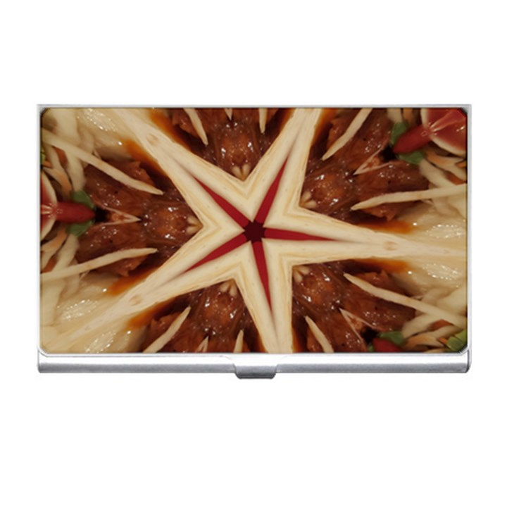 Spaghetti Italian Pasta Kaleidoscope Funny Food Star Design Business Card Holders