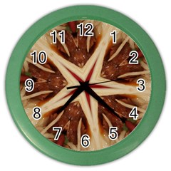 Spaghetti Italian Pasta Kaleidoscope Funny Food Star Design Color Wall Clocks by yoursparklingshop