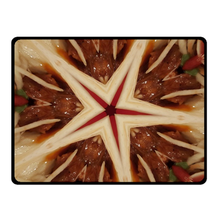 Spaghetti Italian Pasta Kaleidoscope Funny Food Star Design Fleece Blanket (Small)