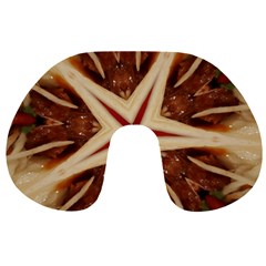 Spaghetti Italian Pasta Kaleidoscope Funny Food Star Design Travel Neck Pillows by yoursparklingshop