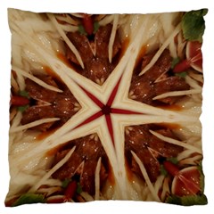 Spaghetti Italian Pasta Kaleidoscope Funny Food Star Design Standard Flano Cushion Case (one Side) by yoursparklingshop