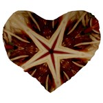 Spaghetti Italian Pasta Kaleidoscope Funny Food Star Design Large 19  Premium Flano Heart Shape Cushions Back