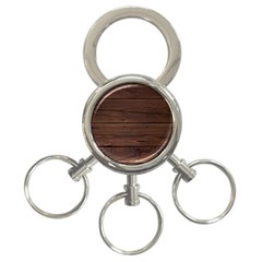 Rustic Dark Brown Wood Wooden Fence Background Elegant 3-ring Key Chains by yoursparklingshop