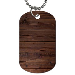 Rustic Dark Brown Wood Wooden Fence Background Elegant Dog Tag (one Side) by yoursparklingshop