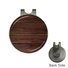 Rustic Dark Brown Wood Wooden Fence Background Elegant Hat Clips With Golf Markers by yoursparklingshop