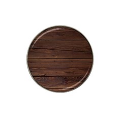 Rustic Dark Brown Wood Wooden Fence Background Elegant Hat Clip Ball Marker (4 Pack) by yoursparklingshop