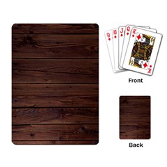 Rustic Dark Brown Wood Wooden Fence Background Elegant Playing Card by yoursparklingshop